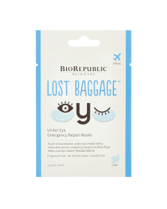 BioRepublic SkinCare, Lost Baggage Eye Emergency Repair Mask, Sheet mask, 1 Pair"