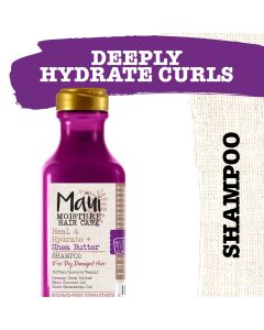 Maui Moisture Heal & Hydrate + Shea Butter Shampoo to Deeply Moisturize Tight Curly Hair, 13 fl oz"