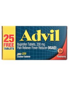 Advil (225 Count) Pain Reliever/Fever Reducer Coated Tablet, 200mg Ibuprofen, Temporary Pain Relief"