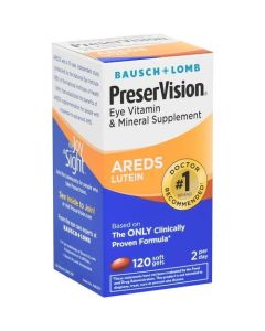 PreserVision AREDS Lutein Eye Vitamin & Mineral Supplement, Beta-Carotene Free, Soft Gels, 120 ct"