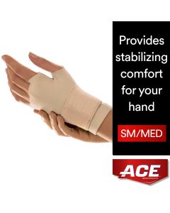 ACE Brand Energizing Hand Support, Small/Medium, Beige, 1/Pack"