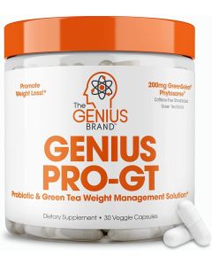 Digestion Supplement, Probiotics for Weight Loss with Green Tea Extract, Fat Burner Genius Pro-GT by the Genius Brand"