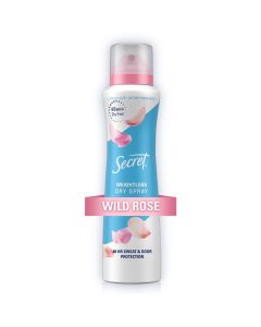 Secret Dry Spray Female Antiperspirant Deodorant, Wild Rose and Argan Oil, 4.1oz"