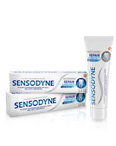 Sensodyne Repair and Protect Whitening Sensitive Toothpaste, Unflavored, 3.4 oz, 2 Pack, for Adults"