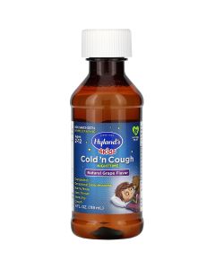 4 Kids, Cold 'n Cough Nighttime, Ages 2-12, Natural Grape Flavor, 4 fl oz (118 ml), Hyland's"