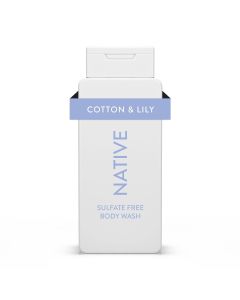 Native Body Wash, Cotton & Lily, Sulfate Free, Paraben Free, for Men and Women, 18 oz"
