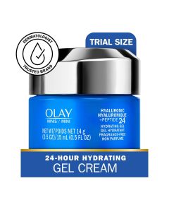 Olay Hyaluronic + Peptide 24 Hydrating Gel, All Skin Types, Trial Size, 0.5 oz"