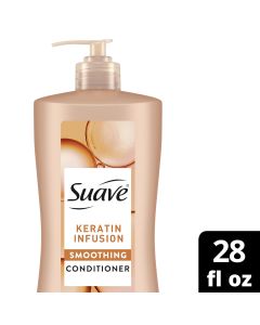 Suave Professionals Keratin Infusion Conditioner, Smoothing, 28 fl oz"