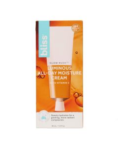 Bliss Glow Rush Luminous All-Day Moisture Cream With Vitamin C For All Skin Types, 1.5 fl oz"