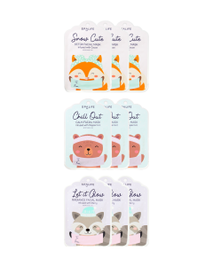 SpaLife Holiday Gift Tags Facial Masks, 9 Piece Set"