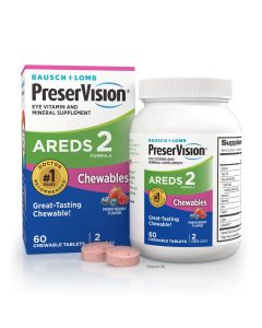 PreserVision® AREDS 2 Formula Eye Vitamin and Mineral Supplement with Lutein & Zeaxanthin, Mixed Berry Flavor, 60 Chewable Tablets"