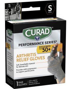 Curad Performance Series 50+ Arthritis Relief Glove Aids in Arthritis, Small, 1 Pair"