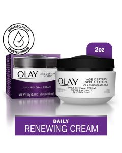 Olay Age Defying Classic Daily Renewal Cream, Face Moisturizer for Dull Combination Skin, 2.0 fl oz"