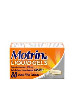 Motrin IB Liquid Gels, Ibuprofen 200 mg, Pain & Fever Relief, 80 Ct"