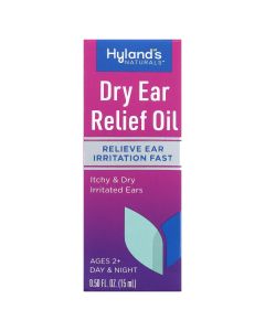 Hyland's Dry Ear Relief Oil, Relieve Ear Irritation, Itchiness, & Dryness Fast, 0.5 oz."