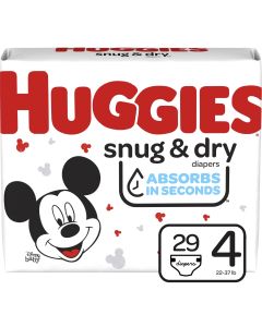 HUGGIES Snug & Dry Diapers, Size 4, 29 Diapers"