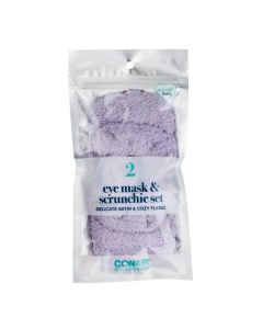 Conair Cozy Eye Mask and Scrunchie Hair Elastic Set - 2pc