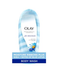 Olay Moisture Ribbons Plus Body Wash for Women, Shea and Blue Lotus, for All Skin Types, 18 fl oz"