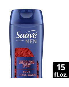 Suave Men Energizing Sport Body and Face Wash 15 fl oz