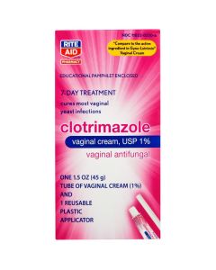 Rite Aid Brand Clotrimazole Vaginal Antifungal Cream for Yeast Infections, 7 Day Treatment"