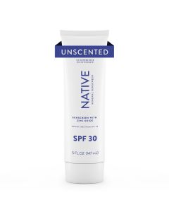 Native Unscented Mineral Sunscreen Lotion SPF 30, 5.0 oz"