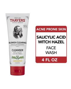 Thayers Blemish Clearing Salicylic Acid and Witch Hazel Face Wash, 4 fl oz"