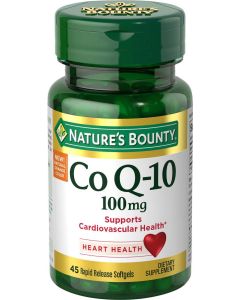 Nature's Bounty CoEnzyme Q10 Supplements, 100 mg Gels, 45 Count"