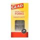 Glad Crystal Clear Plastic Forks, 24 Count | Clear, Heavy Duty Plastic Forks for Everyday Use| Glad Disposable Cutlery Plastic Forks | Strong Disposab - 1035876053-1.jpg