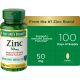 Nature’s Bounty Zinc, Immune Support Supplement, 50 mg, 100 Caplets