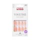 KISS Voguish Fantasy Press-On Nails, ‘Kindred’, Beige, Medium Almond, 31 Ct.