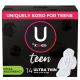 U by Kotex Teen Ultra Thin Feminine Pads with Wings, Extra Absorbency, Unscented, 14 Count