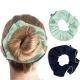 Scunci Comfy Stretch Reflective Scrunchie Hair Ties, 2 Piece Green/Black